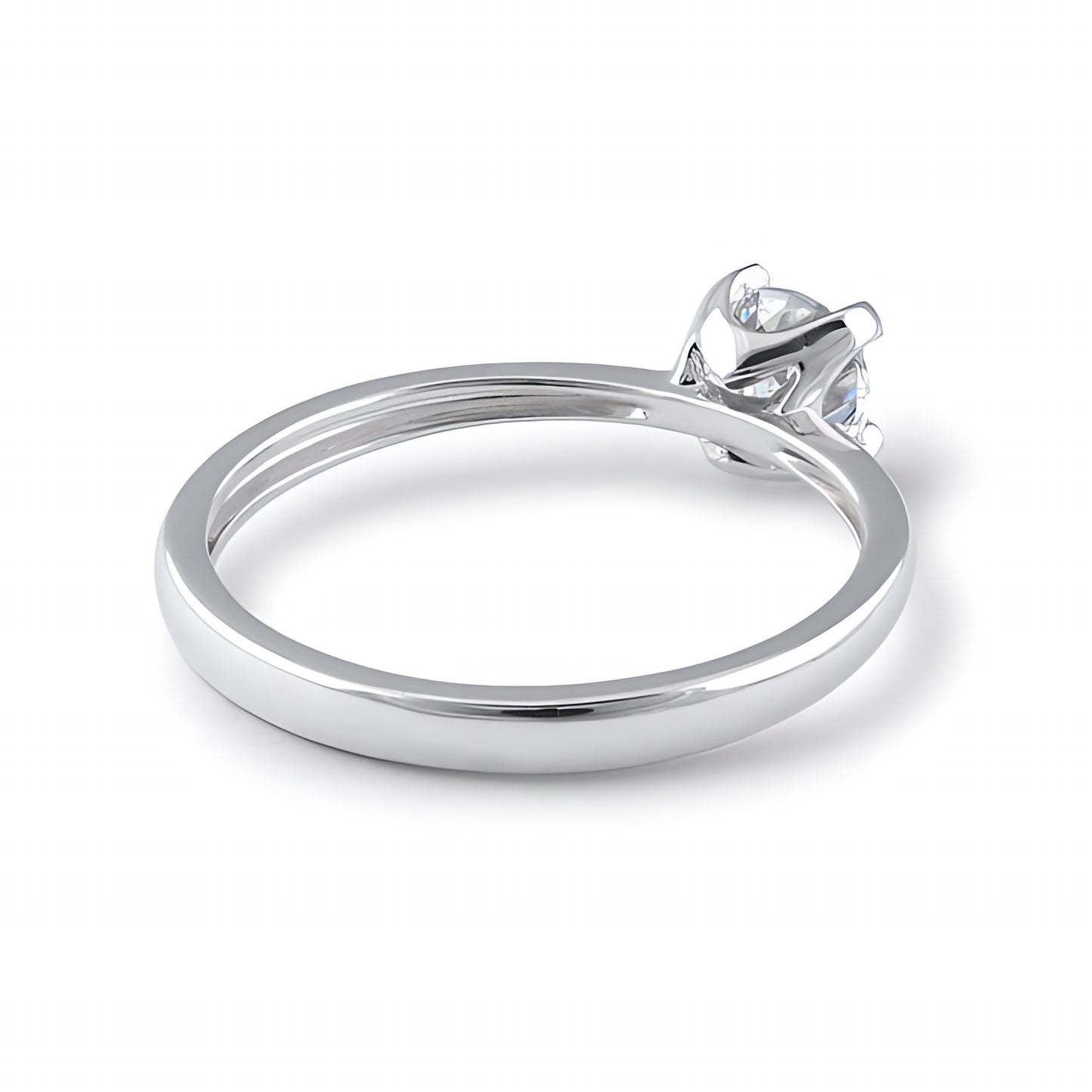 Sterling Silver 5mm Round Cut CZ Ring for Women, Round Cubic Zirconia, Promise Ring Gift view 4