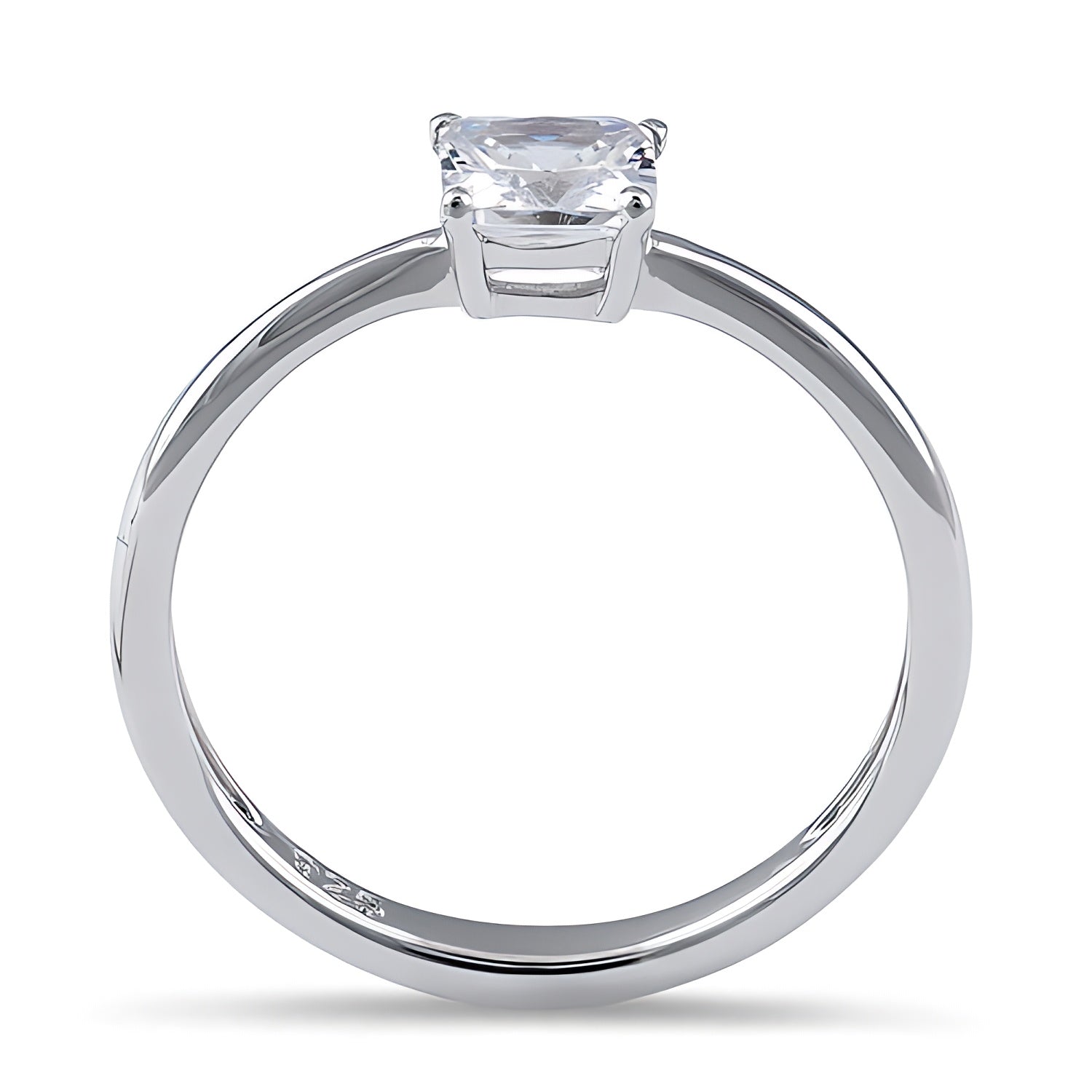 Sterling Silver 5X5mm Octagon Step Cut CZ Ring for Women, Cubic Zirconia, Promise Ring Gift view 3