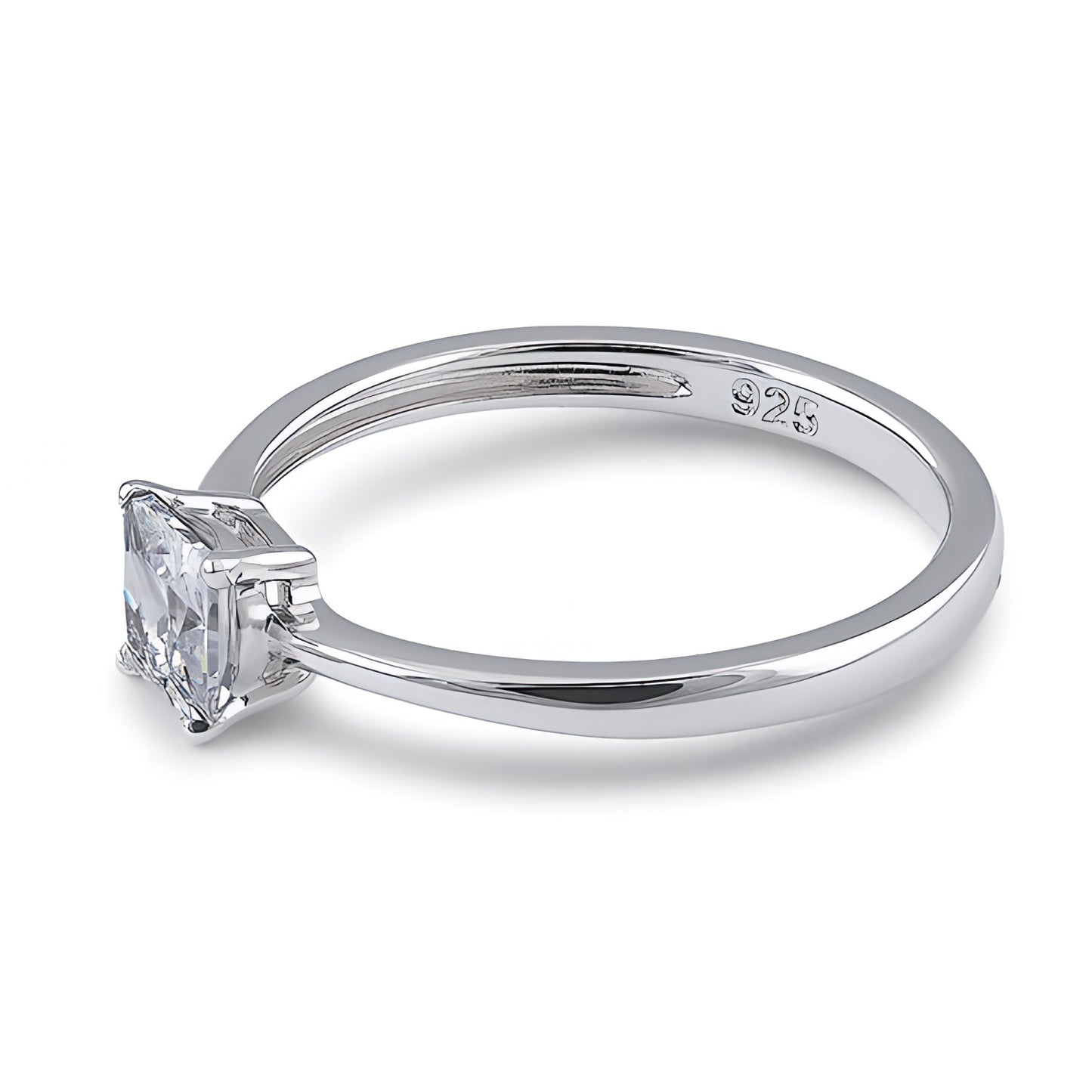 Sterling Silver 5X5mm Octagon Step Cut CZ Ring for Women, Cubic Zirconia, Promise Ring Gift view 4