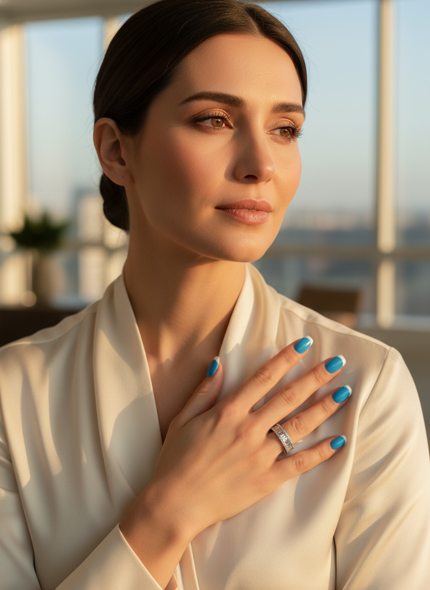 White Gold Over Sterling Silver Womens Wide Simulated Diamond Baguette Eternity Ring