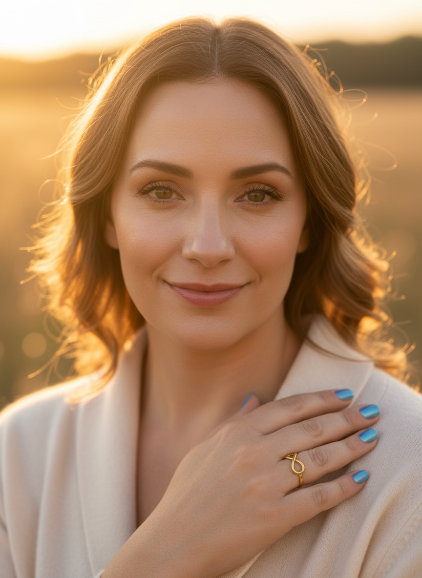 Yellow Gold Dipped Sterling Silver Stackable Infinity Ring