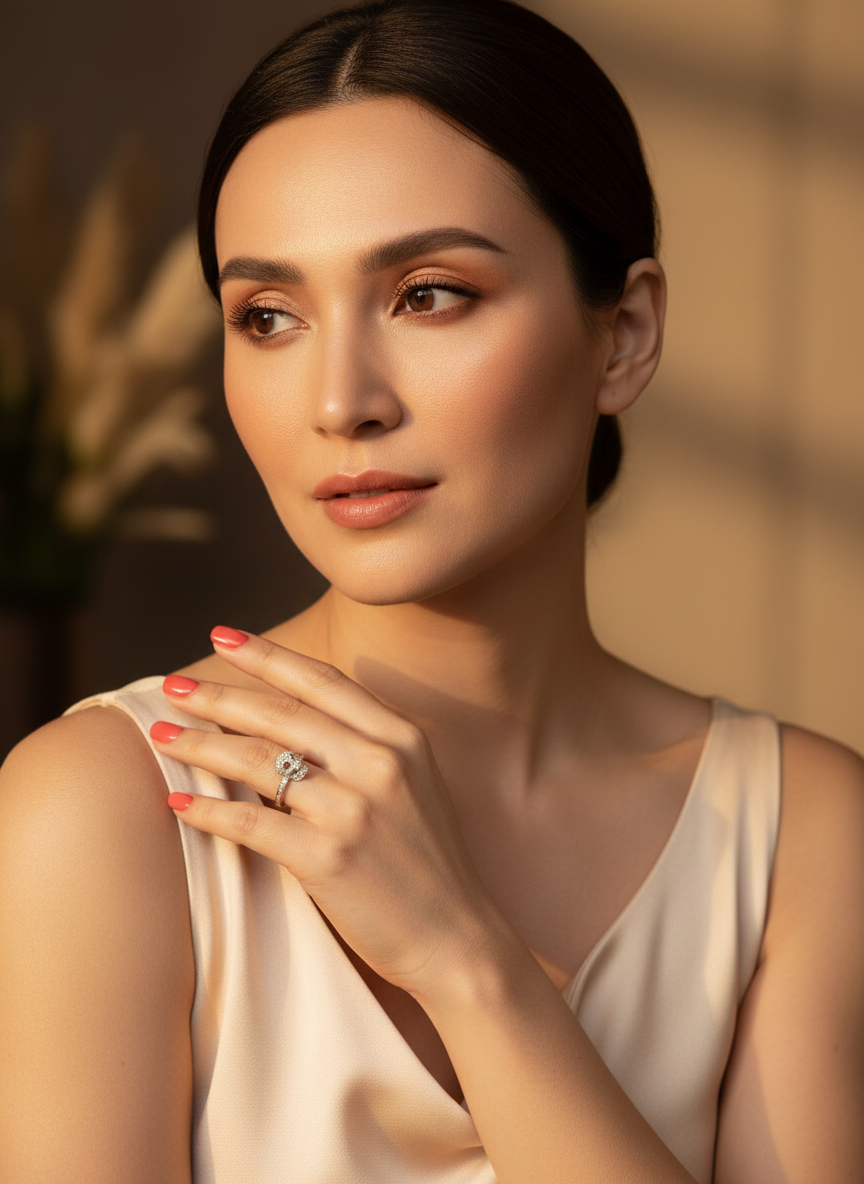 White Gold Dipped Sterling Silver Womens Micro Pave Cz Skull Ring