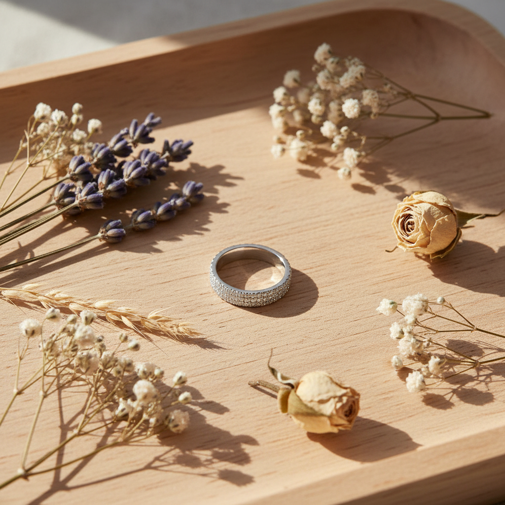 White Gold Over Sterling Silver Womens Wide 3 Row CZ Eternity Band Ring