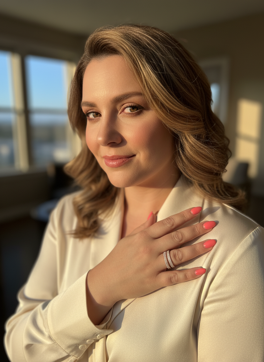 White Gold Over Sterling Silver Womens Wide 3 Row CZ Eternity Band Ring