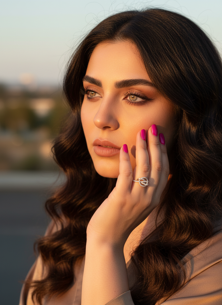 Rhodium Over Sterling Silver Women's Cz Dream Catcher Statement Ring