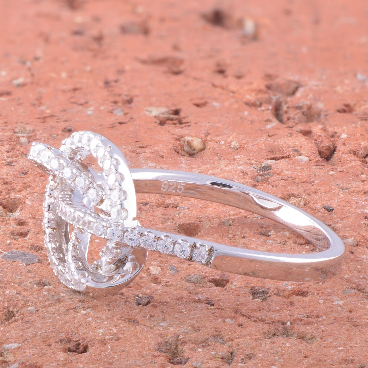 Rhodium Over Sterling Silver Women's Cz Dream Catcher Statement Ring