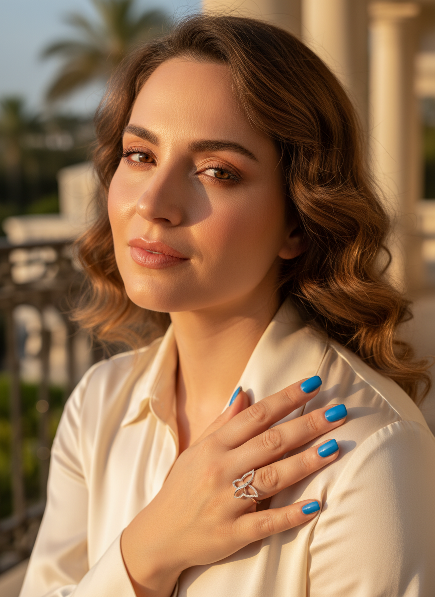 Sterling Silver Simulated Diamond Butterfly Ring | SilverCloseOut