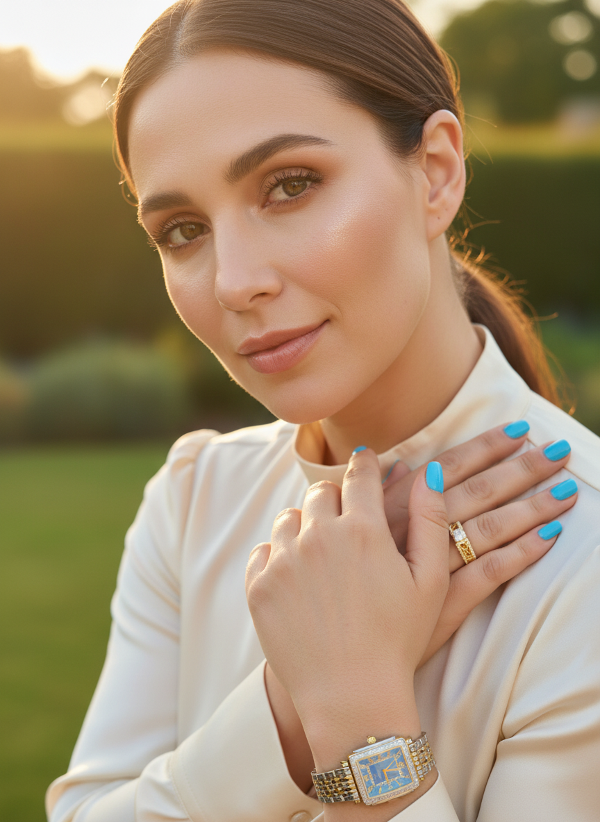 Yellow Gold over Sterling Silver CZ Women's Celtic Braid Ring