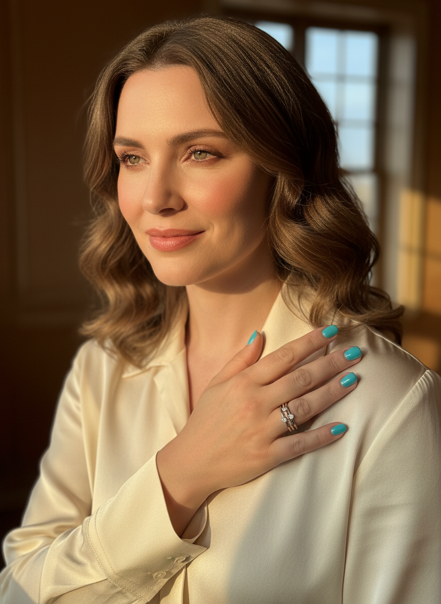 White Gold & White Gold over Sterling Silver Women's CZ Stacked Three Ring Set