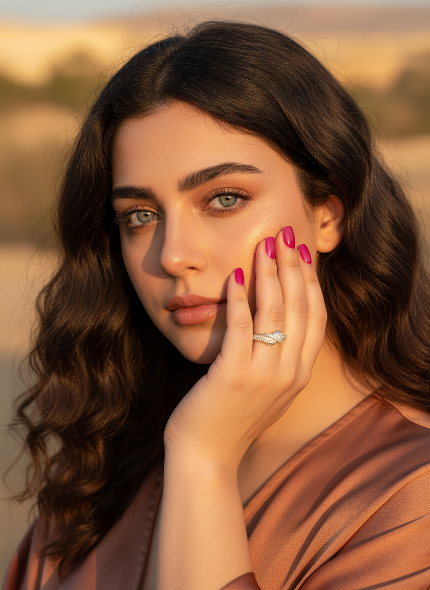 White Gold over Sterling Silver Women's CZ Twisted Cocktail Ring