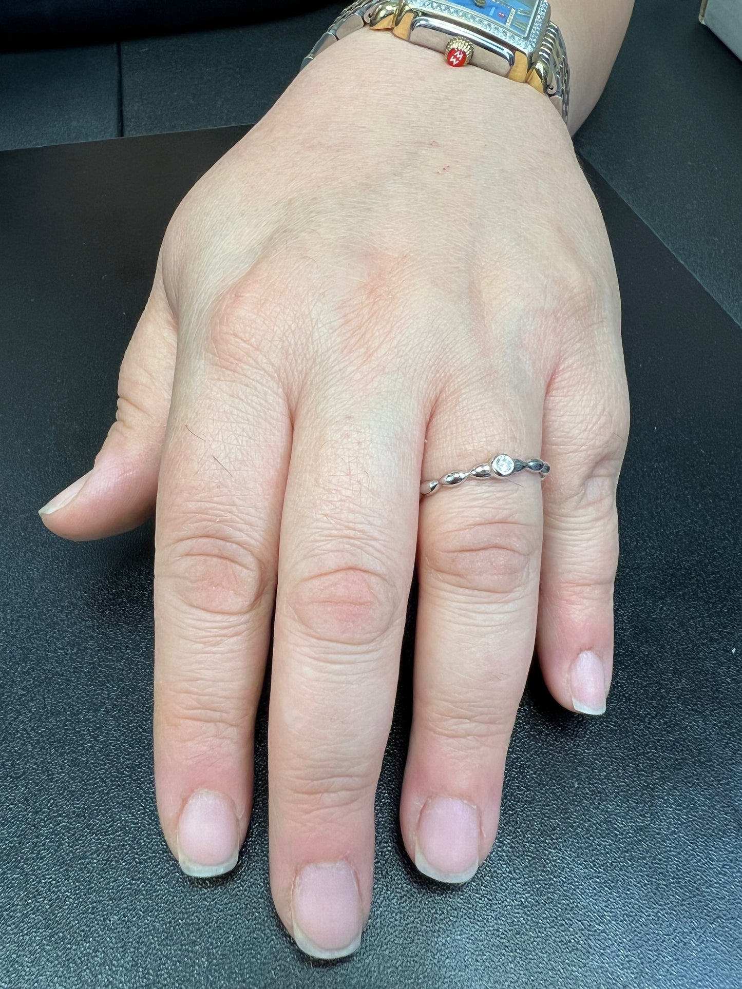 Sterling Silver CZ Thin Solitaire Stackable Ring, 3mm | SilverCloseOut