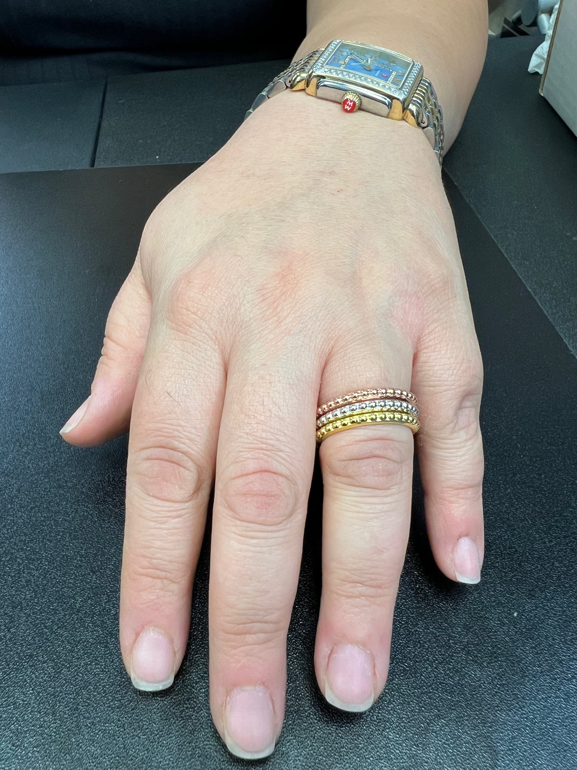 Sterling Silver Women's Thin Stackable Bead Ring | SilverCloseOut