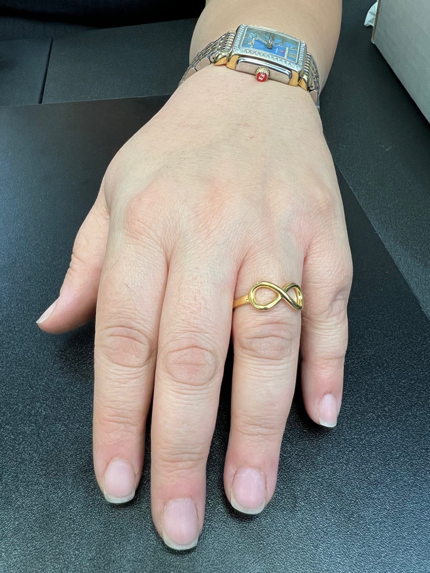 Yellow Gold Dipped Sterling Silver Stackable Infinity Ring | SilverCloseOut