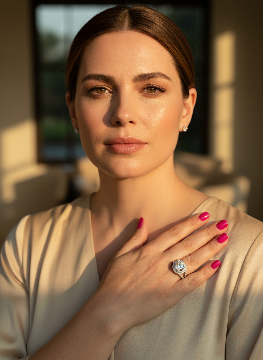 Sterling Silver CZ Big Halo Statement Ring | SilverCloseOut