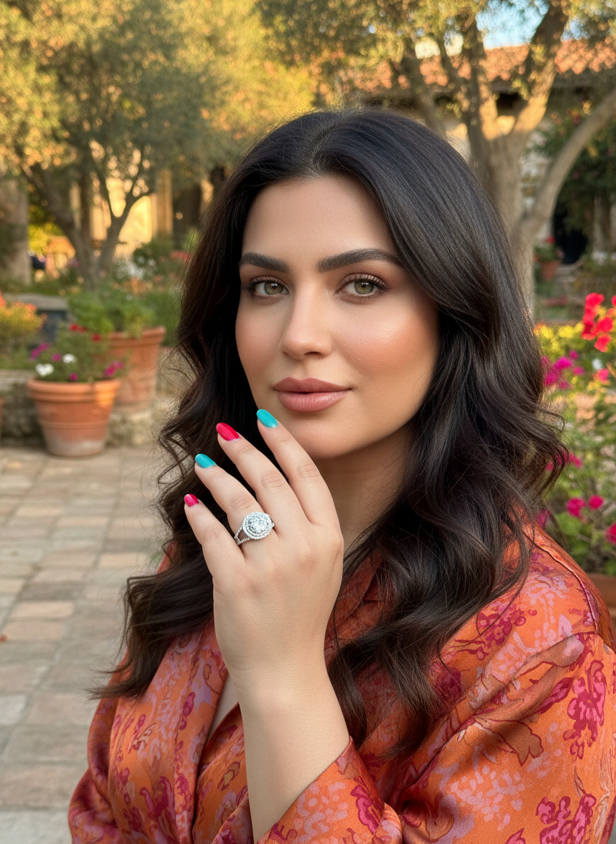 Sterling Silver CZ Big Halo Statement Ring | SilverCloseOut