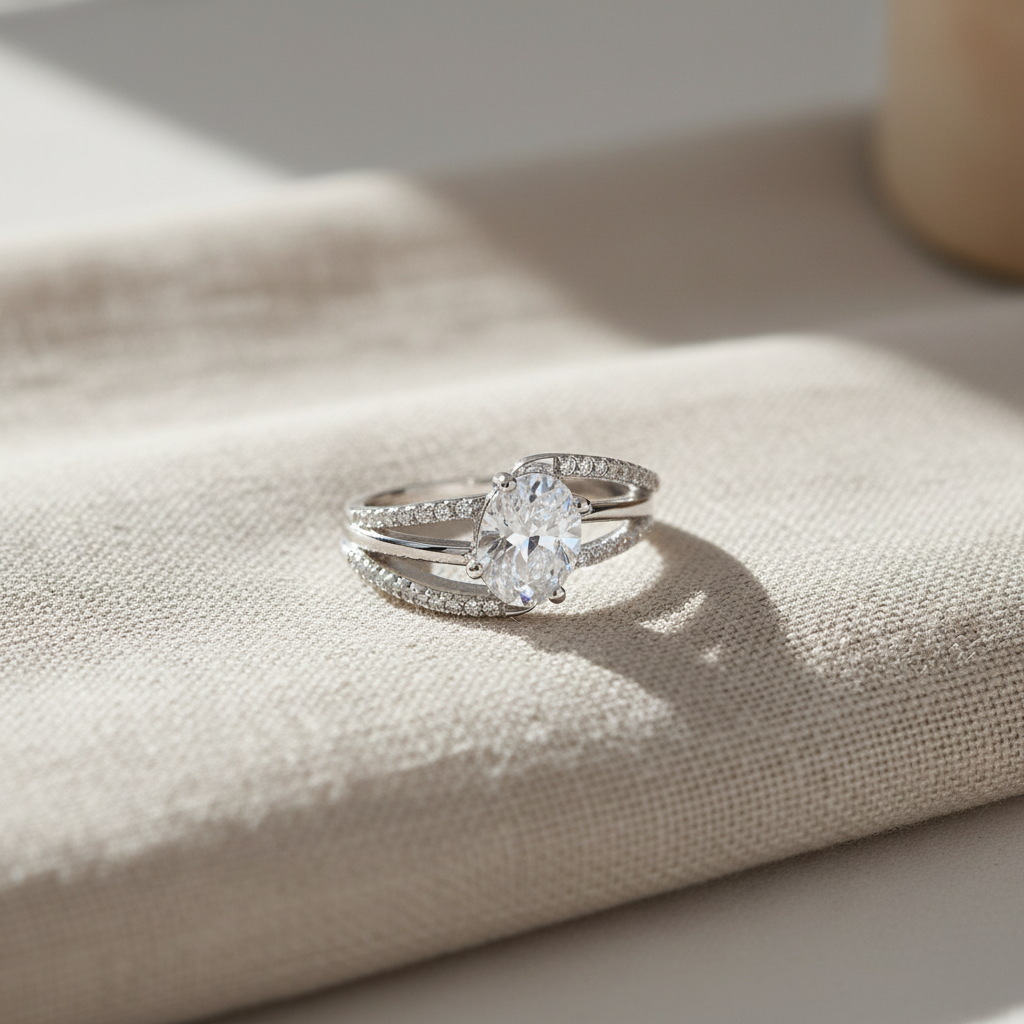 Sterling Silver CZ Fancy Bypass Ring | SilverCloseOut