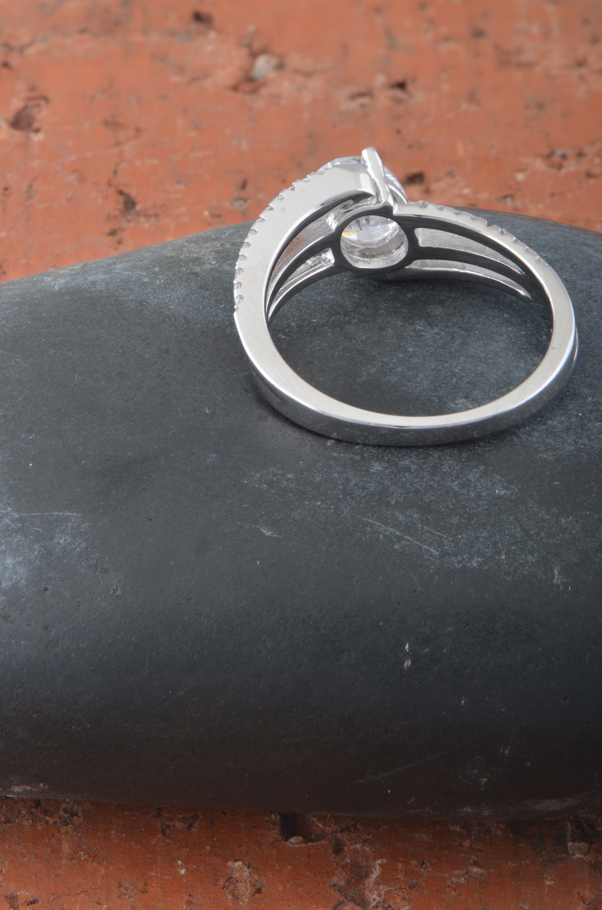 Sterling Silver CZ Fancy Bypass Ring | SilverCloseOut