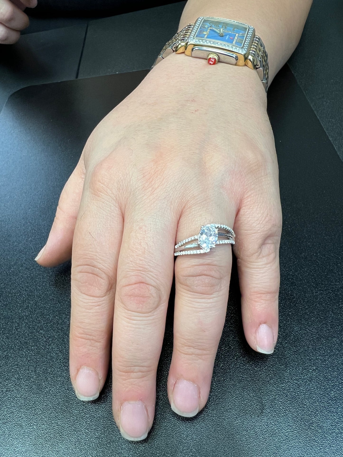 Sterling Silver CZ Fancy Bypass Ring | SilverCloseOut