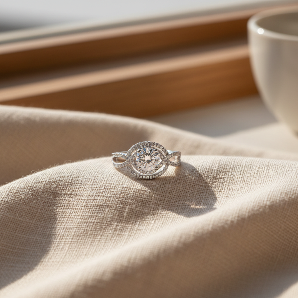 Sterling Silver CZ Fancy Solitaire Ring | SilverCloseOut