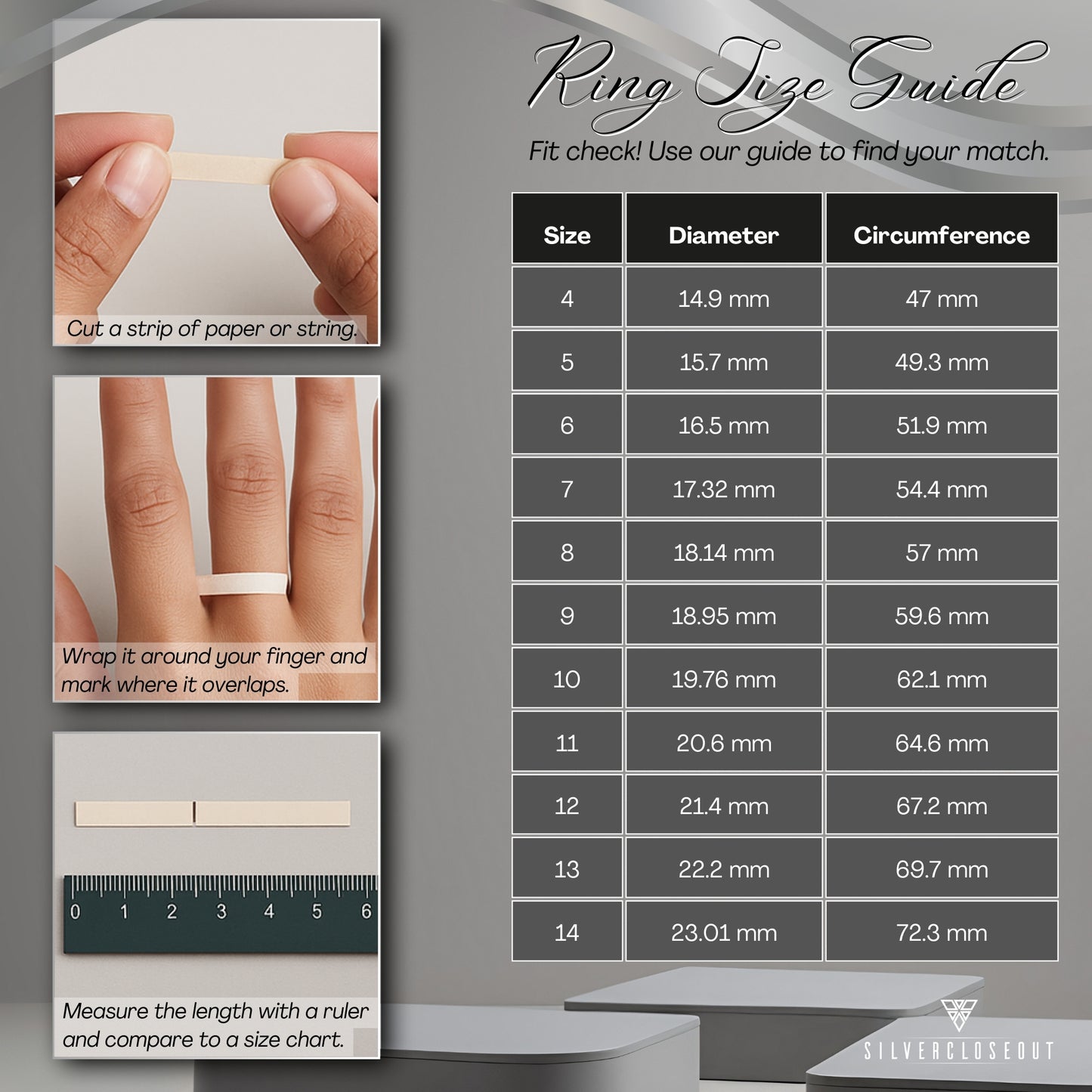 White Gold Plated Sterling Silver Moissanite Wave Statement Ring for Women – 42 Sparkling Baguette-Cut Stones, 12mm Wide, Gift Box Included (Sizes 4–10)
