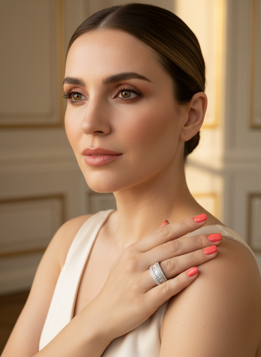 Sterling Silver Wide Square Cut CZ Statement Ring | SilverCloseOut