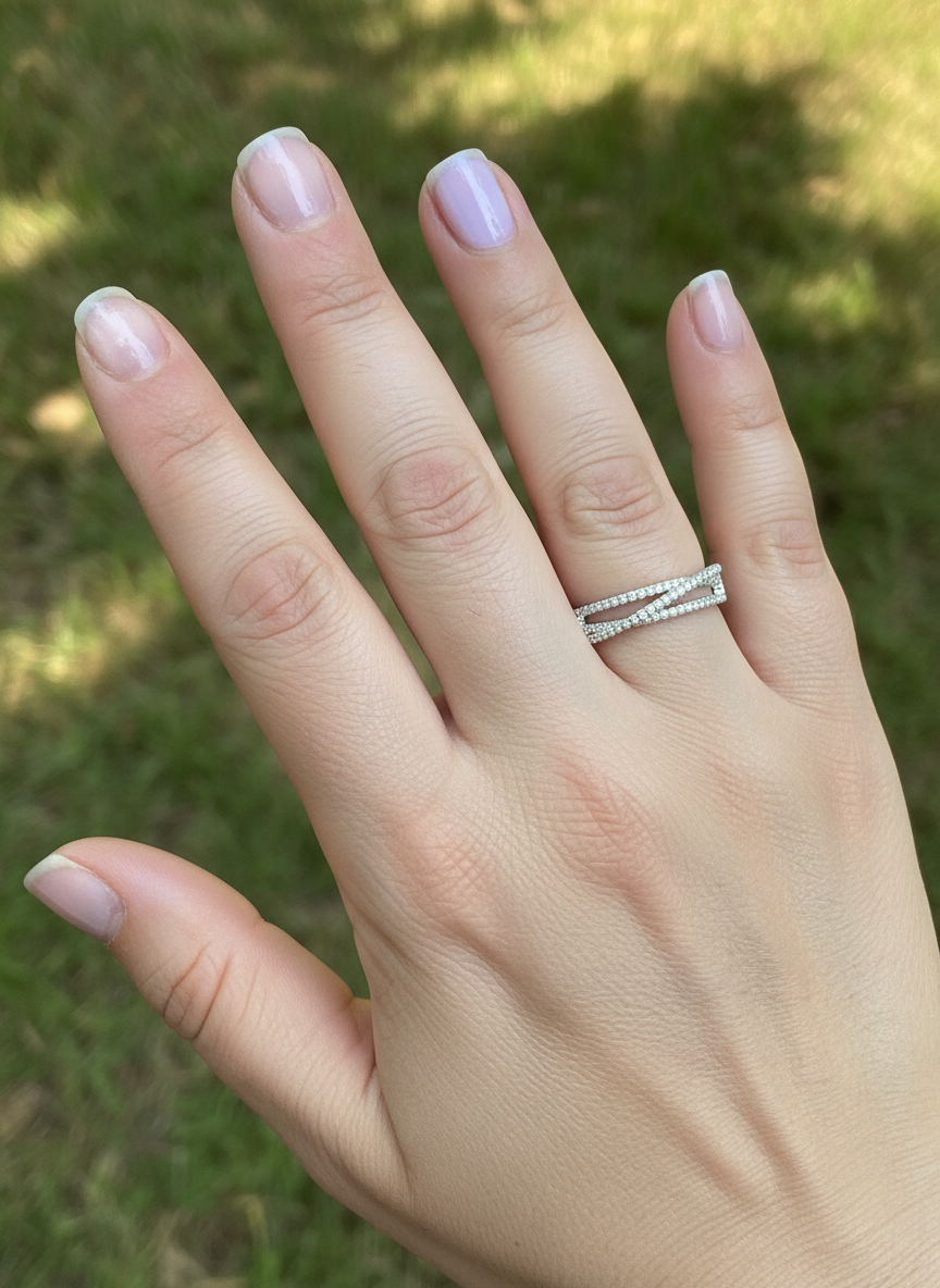 Sterling Silver CZ Wrap Around Thread Ring | SilverCloseOut