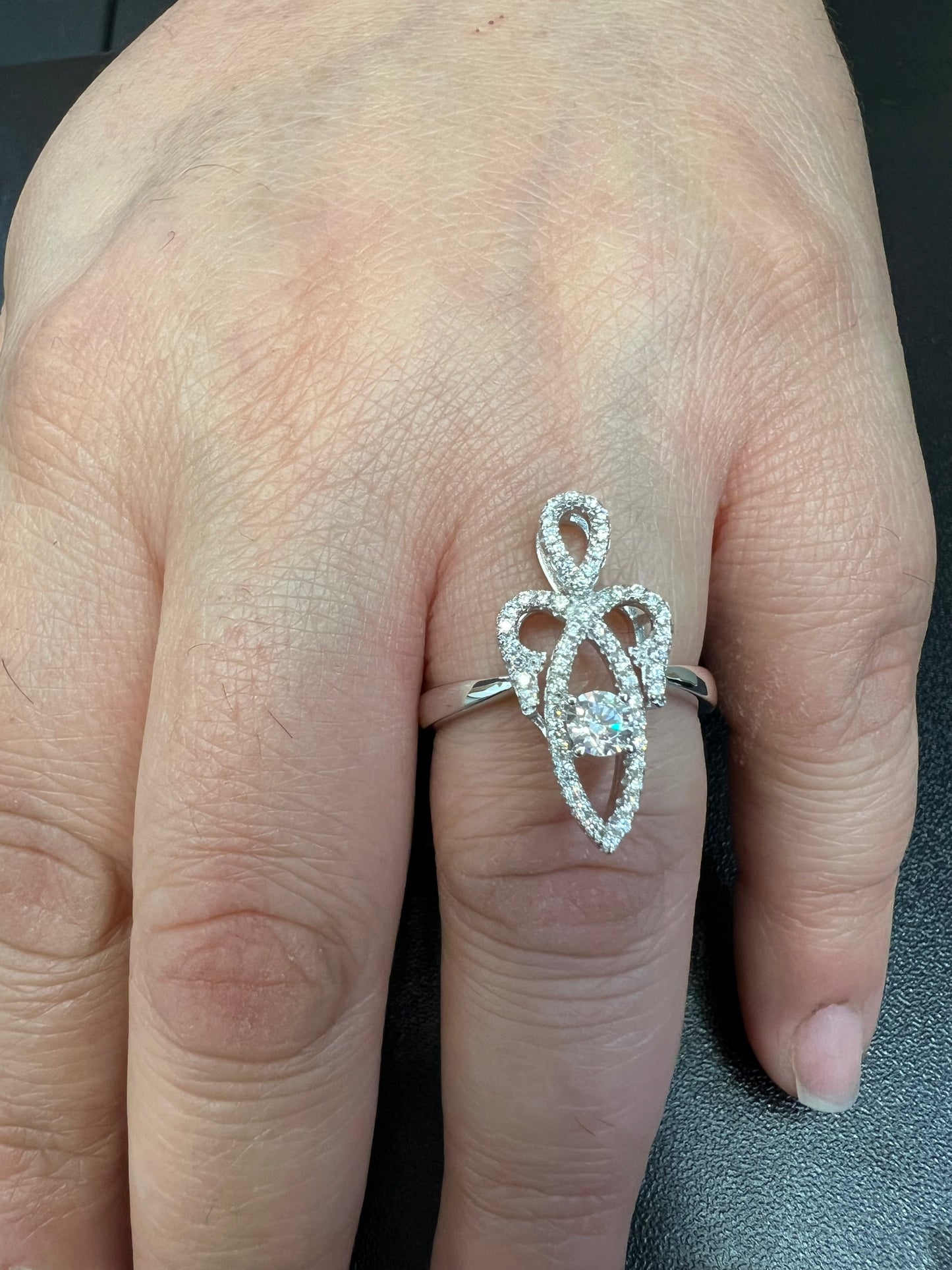 Sterling Silver CZ Sacred Feminine Ring | SilverCloseOut
