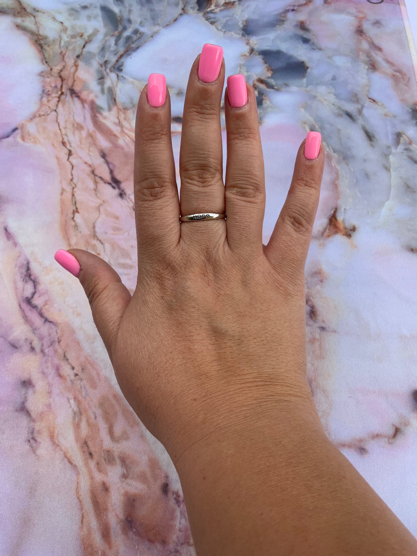 Sterling Silver Thin Stackable Hope Ring | SilverCloseOut