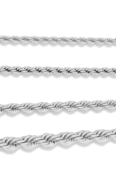 Hypoallergenic Stainless Steel Thin French Rope Chain Necklace - 2.0mm