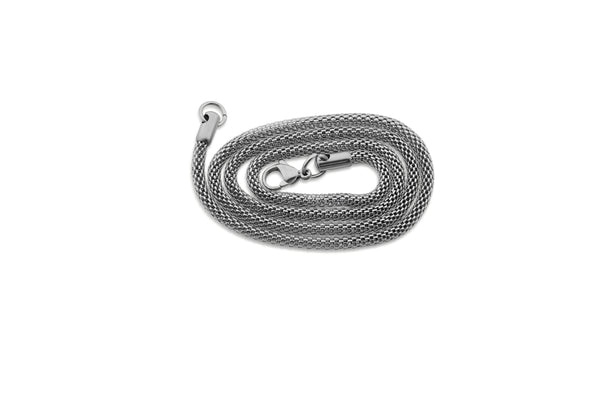 Stainless Steel Snake Skin Mesh Chain Necklace- 2.4MM (16" - 30")