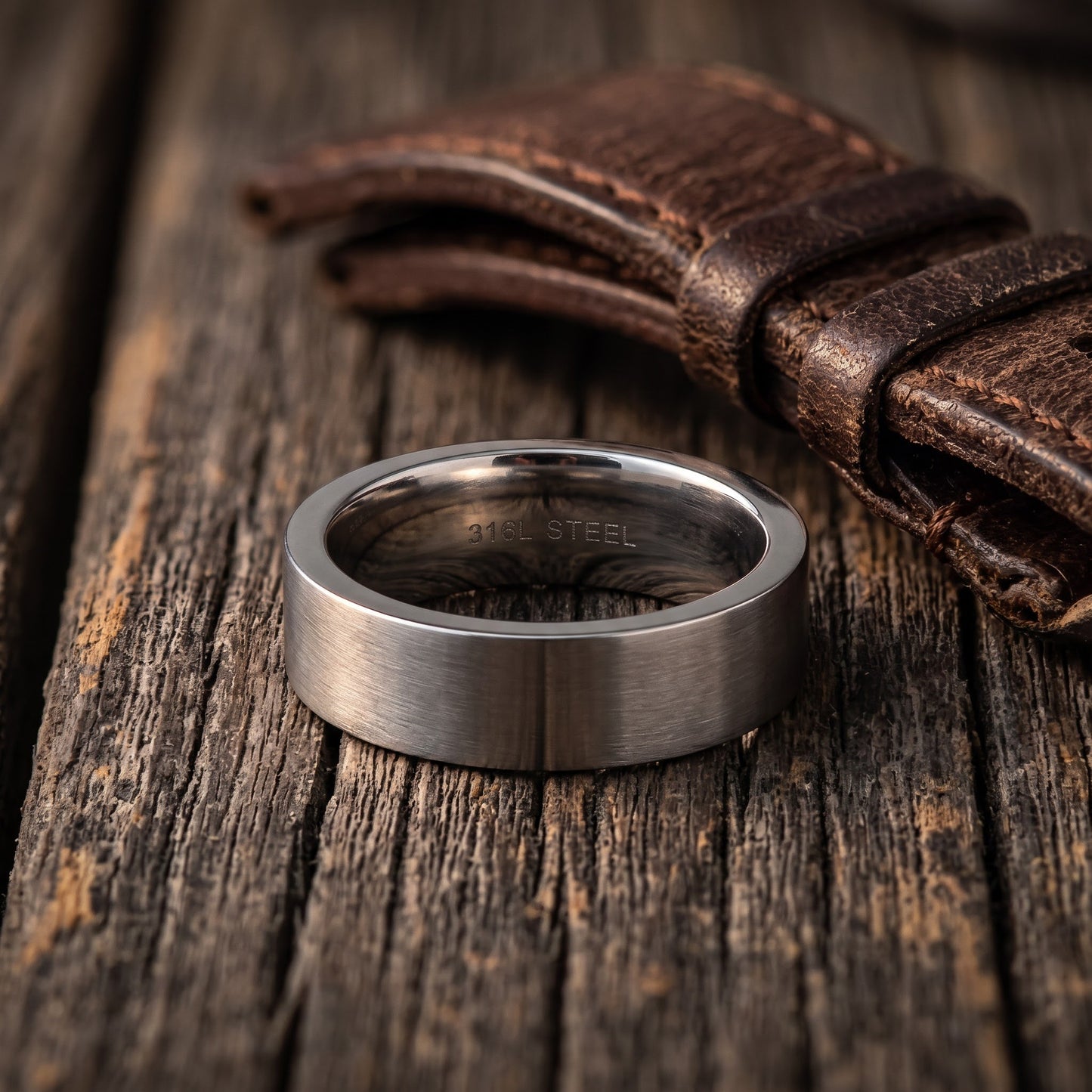 Stainless Steel Men's 6mm Classic Wedding Band Ring, Comfort Fit, Gift for Him view 2