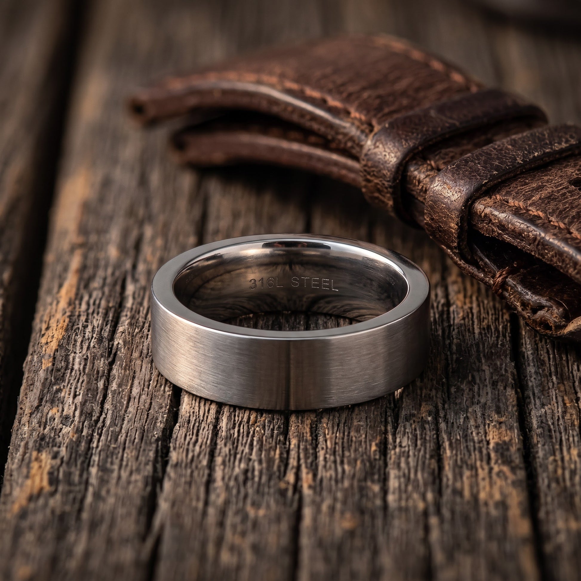 Stainless Steel Men's 6mm Classic Wedding Band Ring, Comfort Fit, Gift for Him view 2