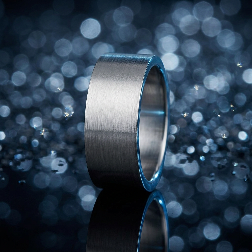 Stainless Steel 11mm Wide Brushed Silver Flat Band Ring for Men life4