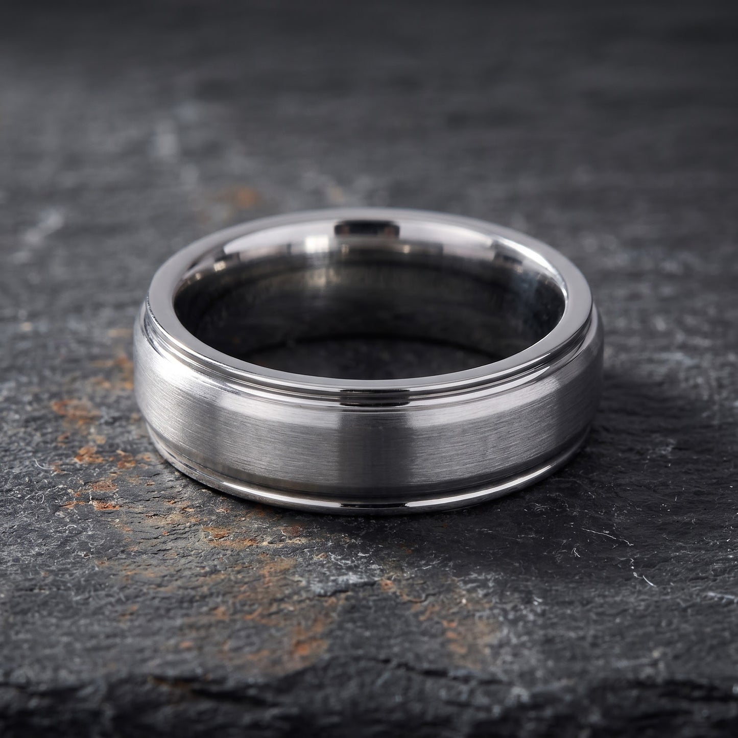 Stainless Steel Men's Classic Wedding Band Ring, Comfort Fit, Gift for Him view 1