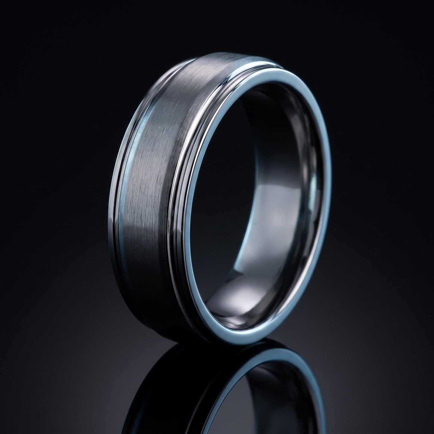 Stainless Steel Men's Classic Wedding Band Ring, Comfort Fit, Gift for Him view 3