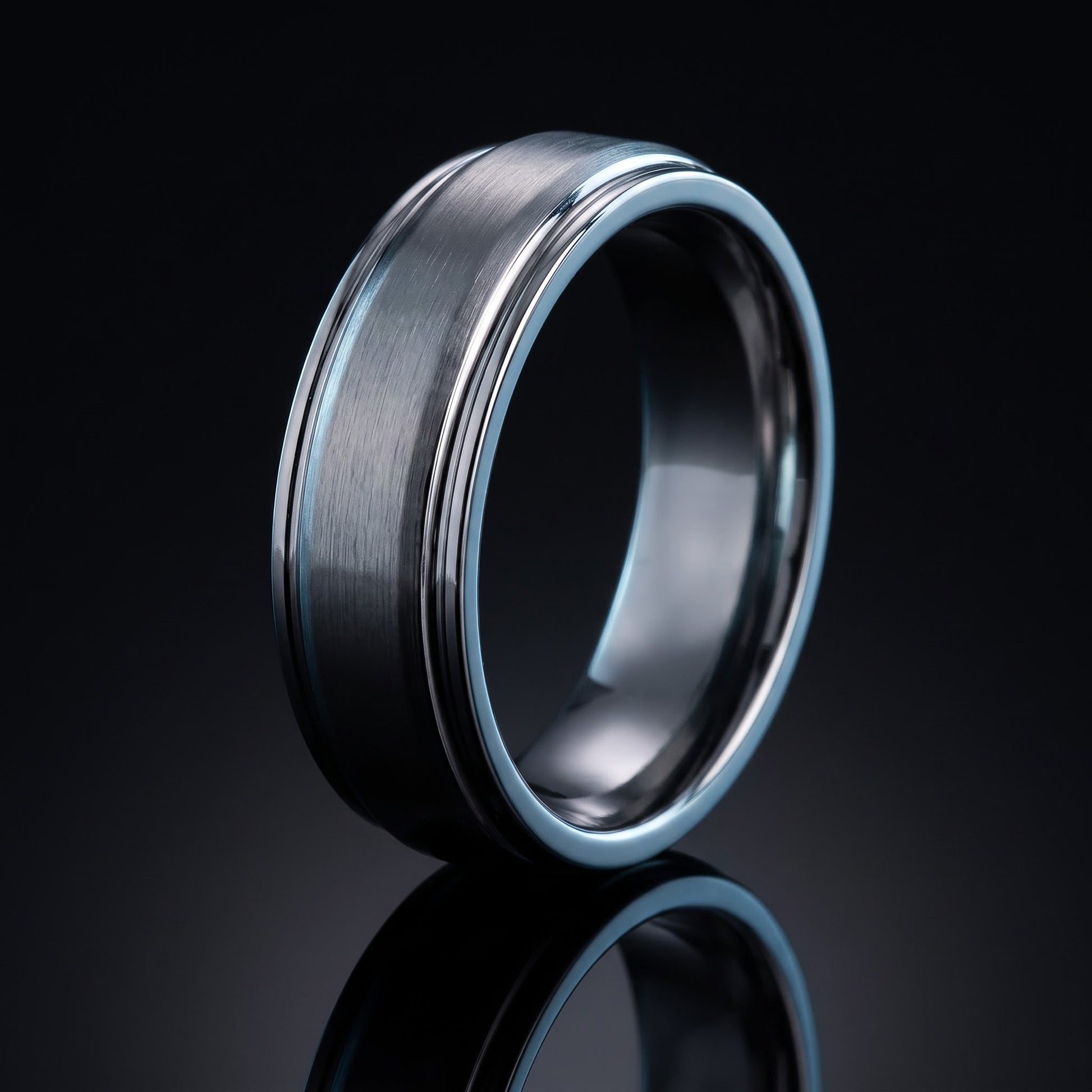 Stainless Steel Men's Classic Wedding Band Ring, Comfort Fit, Gift for Him view 3