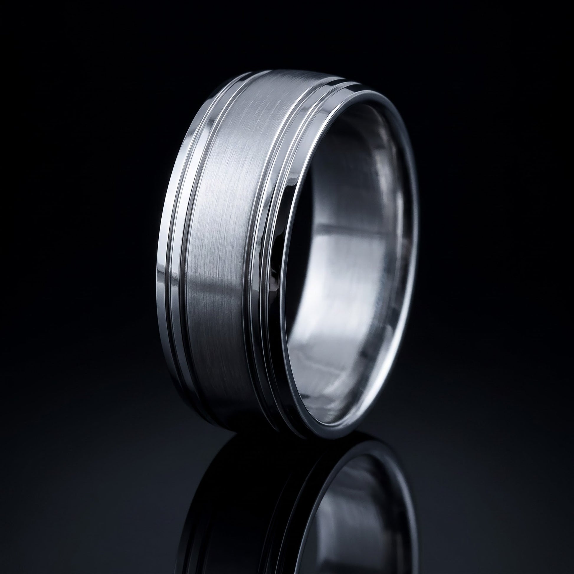 Stainless Steel Men's Classic Wedding Band Ring, Comfort Fit, Gift for Him view 3