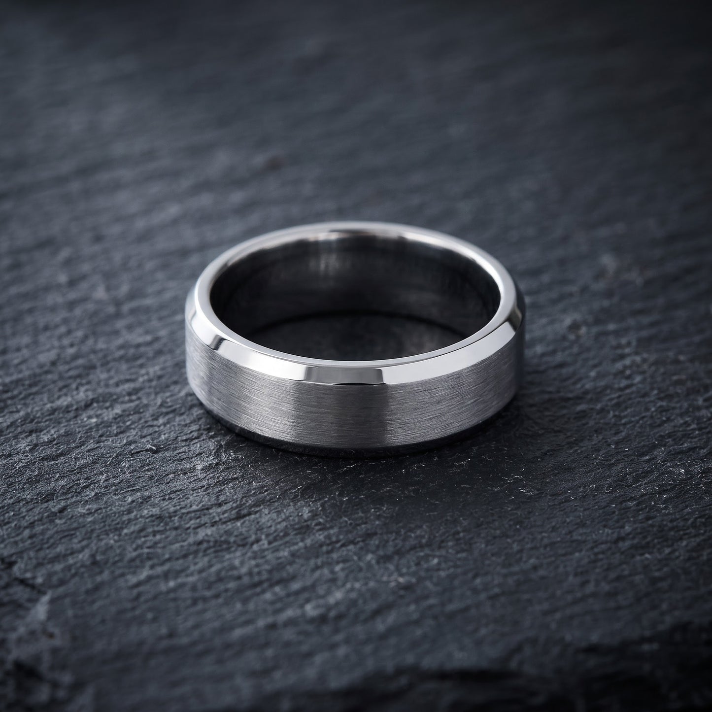 Stainless Steel Men's 6mm Classic Wedding Band Ring, Comfort Fit, Gift for Him view 1