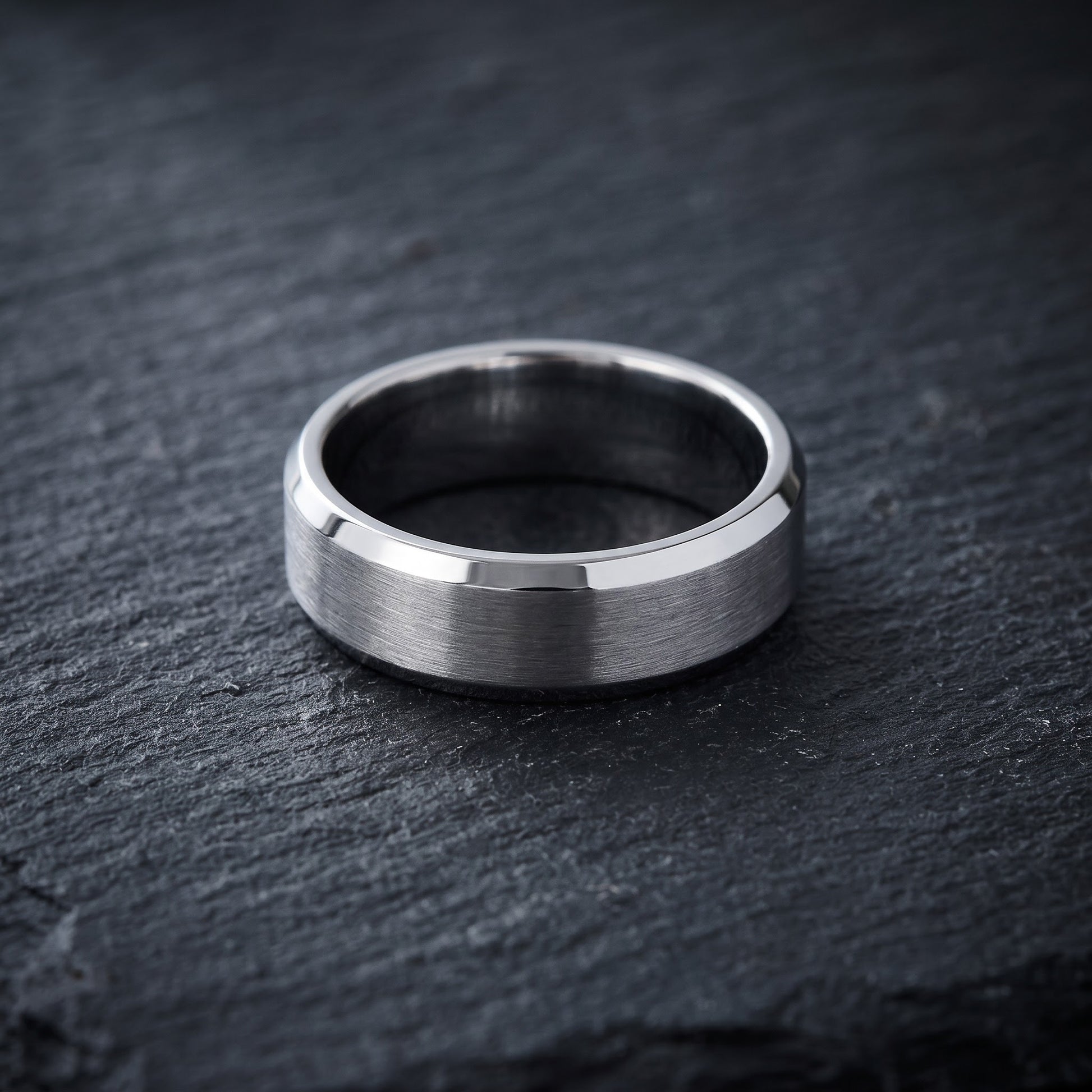 Stainless Steel Men's 6mm Classic Wedding Band Ring, Comfort Fit, Gift for Him view 1