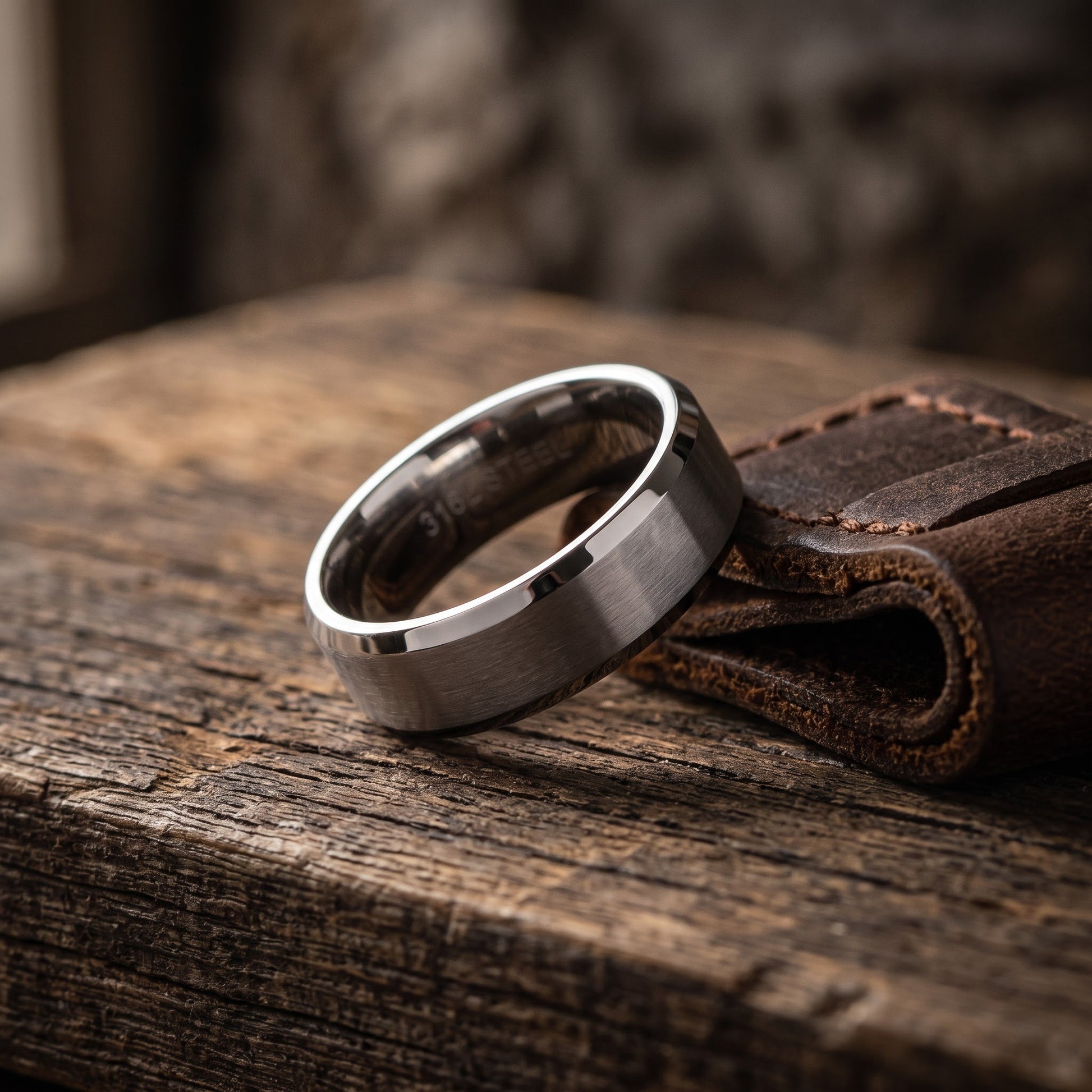 Stainless Steel Men's 6mm Classic Wedding Band Ring, Comfort Fit, Gift for Him view 2