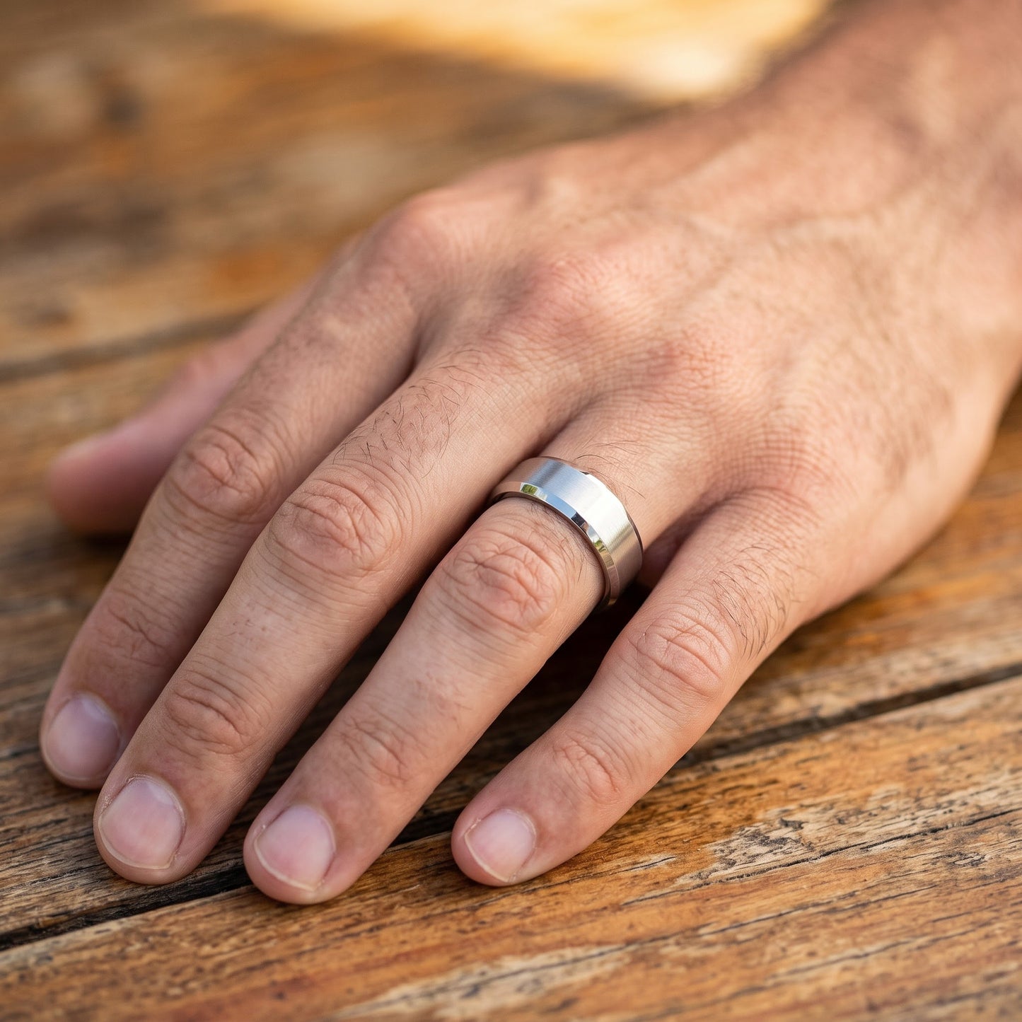 Stainless Steel Men's 6mm Classic Wedding Band Ring, Comfort Fit, Gift for Him view 5