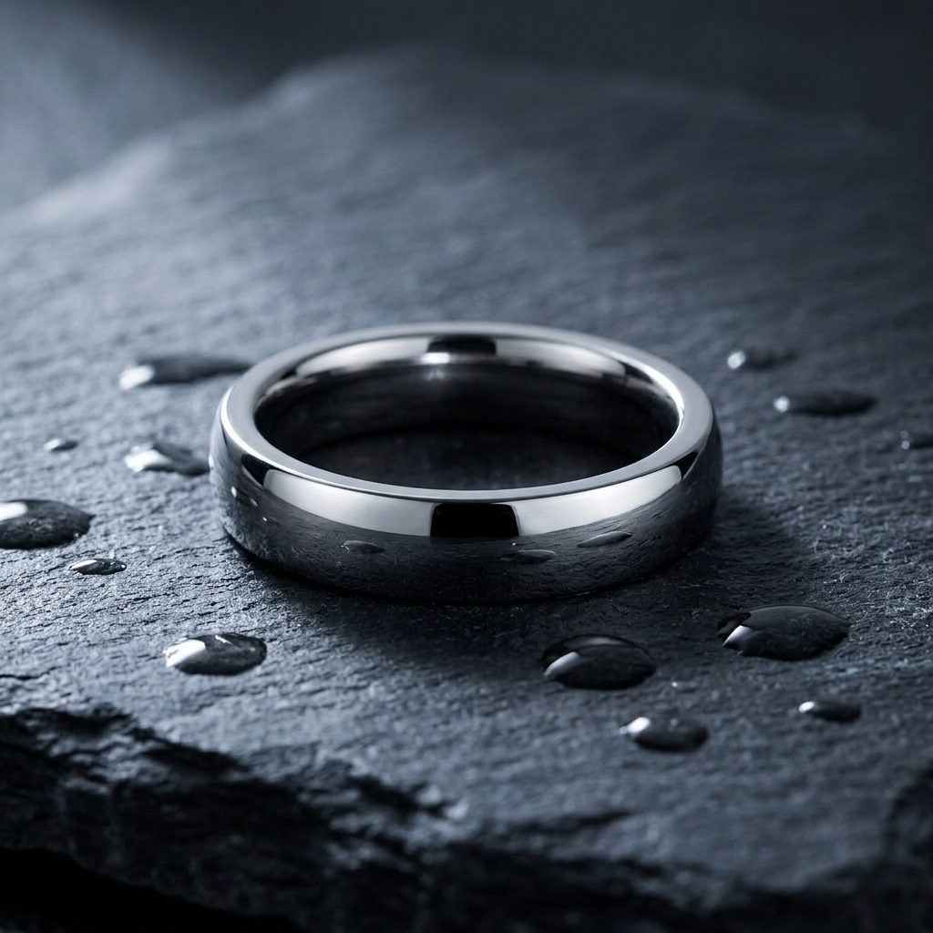Stainless Steel 3.9mm High Polish Comfort Fit Wedding Band for Men and Women life1