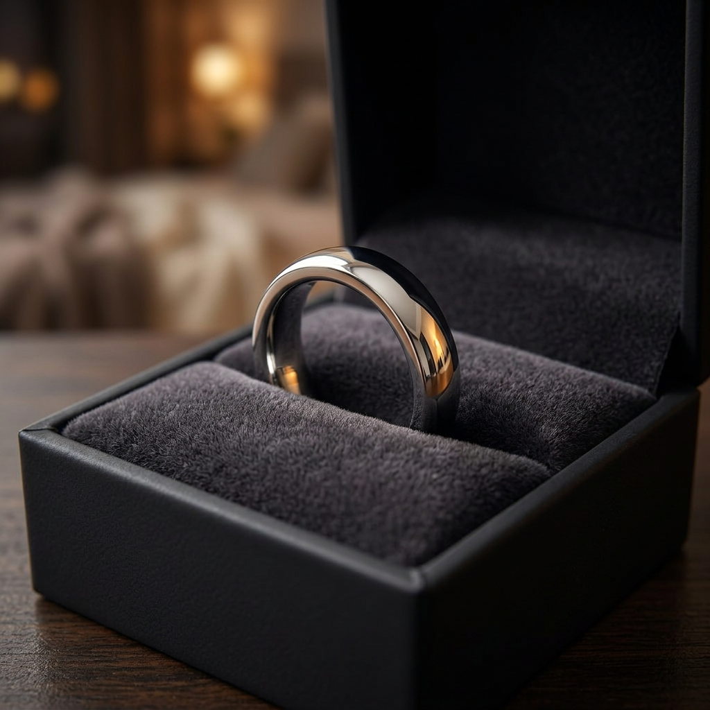 Stainless Steel 3.9mm High Polish Comfort Fit Wedding Band for Men and Women life3