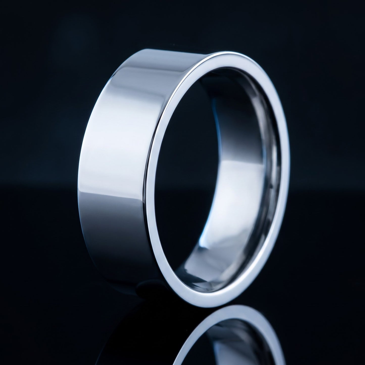 Stainless Steel Men's 7mm Classic Wedding Band Ring, Comfort Fit, Gift for Him view 3