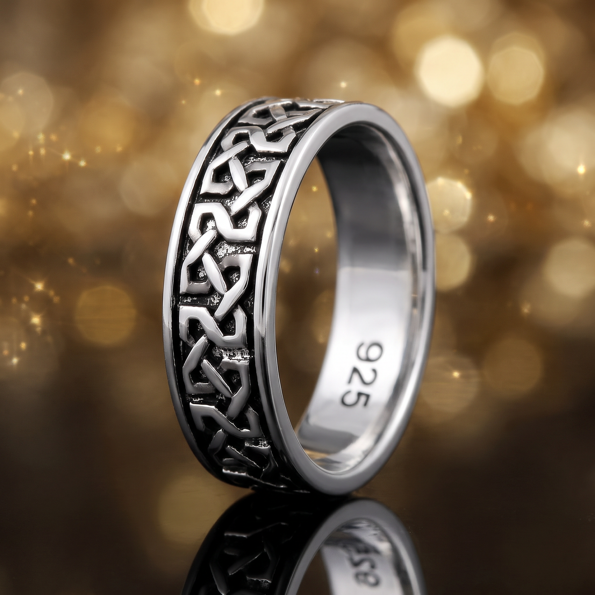 Sterling Silver 5.5mm Celtic Knot Wedding Band Ring, Unisex life4