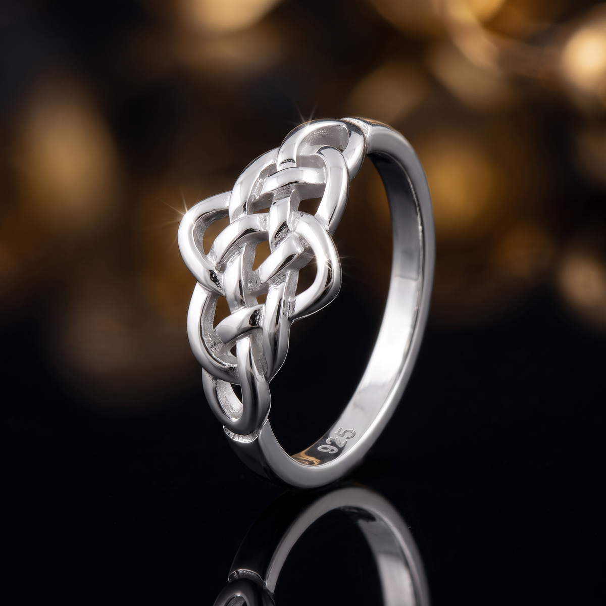 Sterling Silver Dainty Celtic Love Knot Ring for Women life4