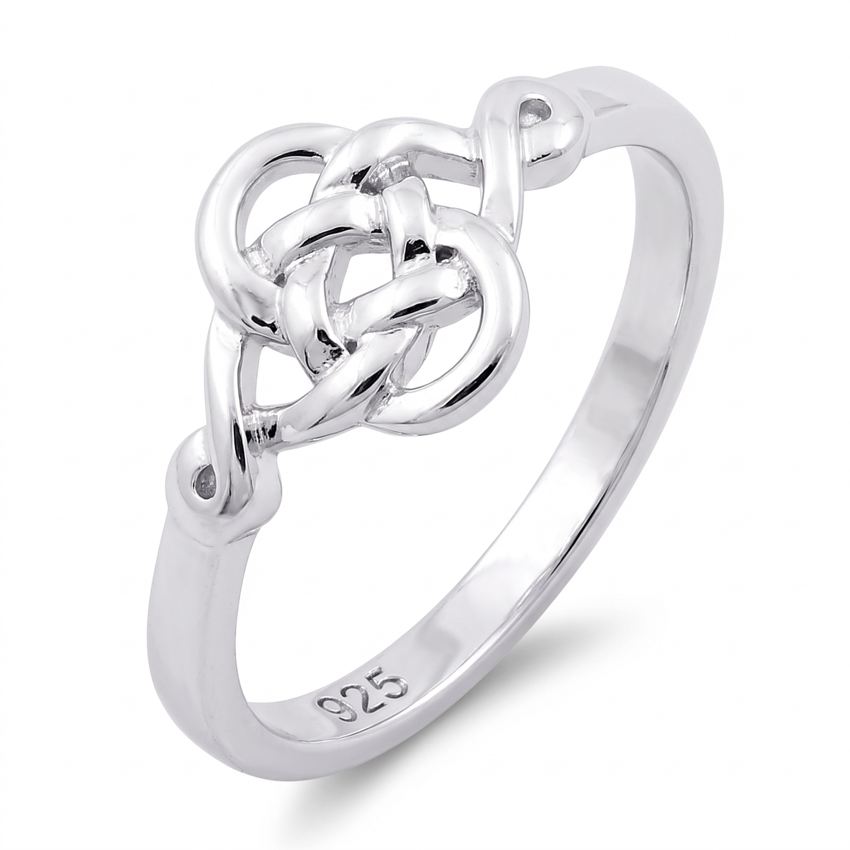 Sterling Silver Celtic Love Knot Promise Ring for Women