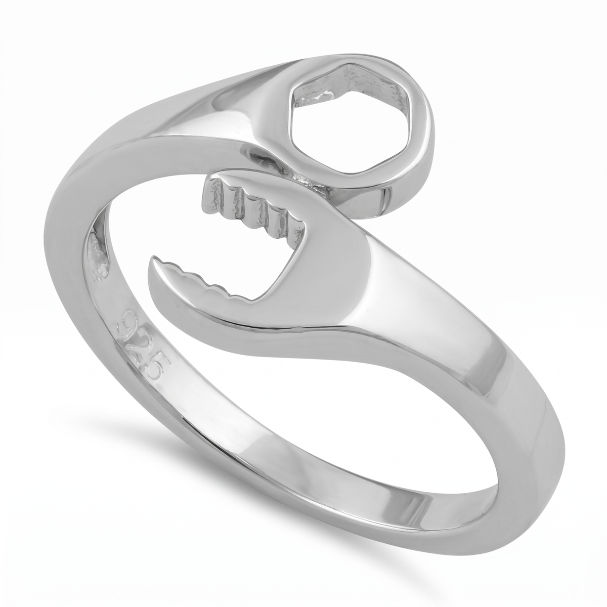 Sterling Silver Wrench Tool Ring, Unisex