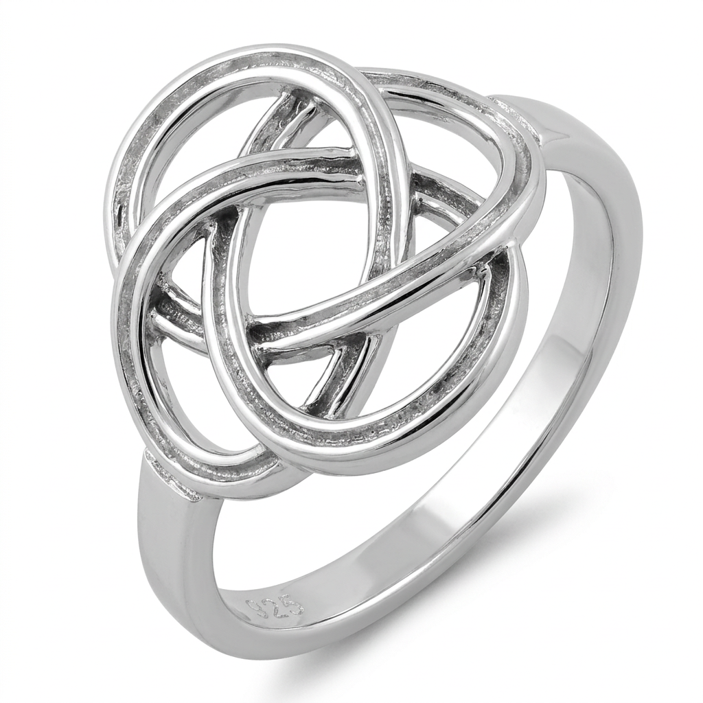 Sterling Silver Endless Love Knot Ring for Women