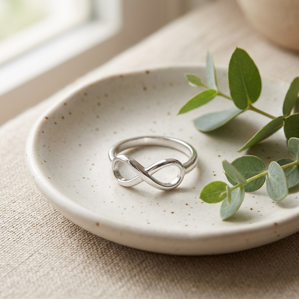 Sterling Silver 2.5mm Infinity Symbol Promise Ring for Women life2